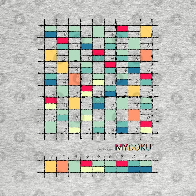 Mydoku_008_H001_002_F: Sudoku, Sudoku coloring, logic, logic puzzle, holiday puzzle, fun, away from screen by Mydoku